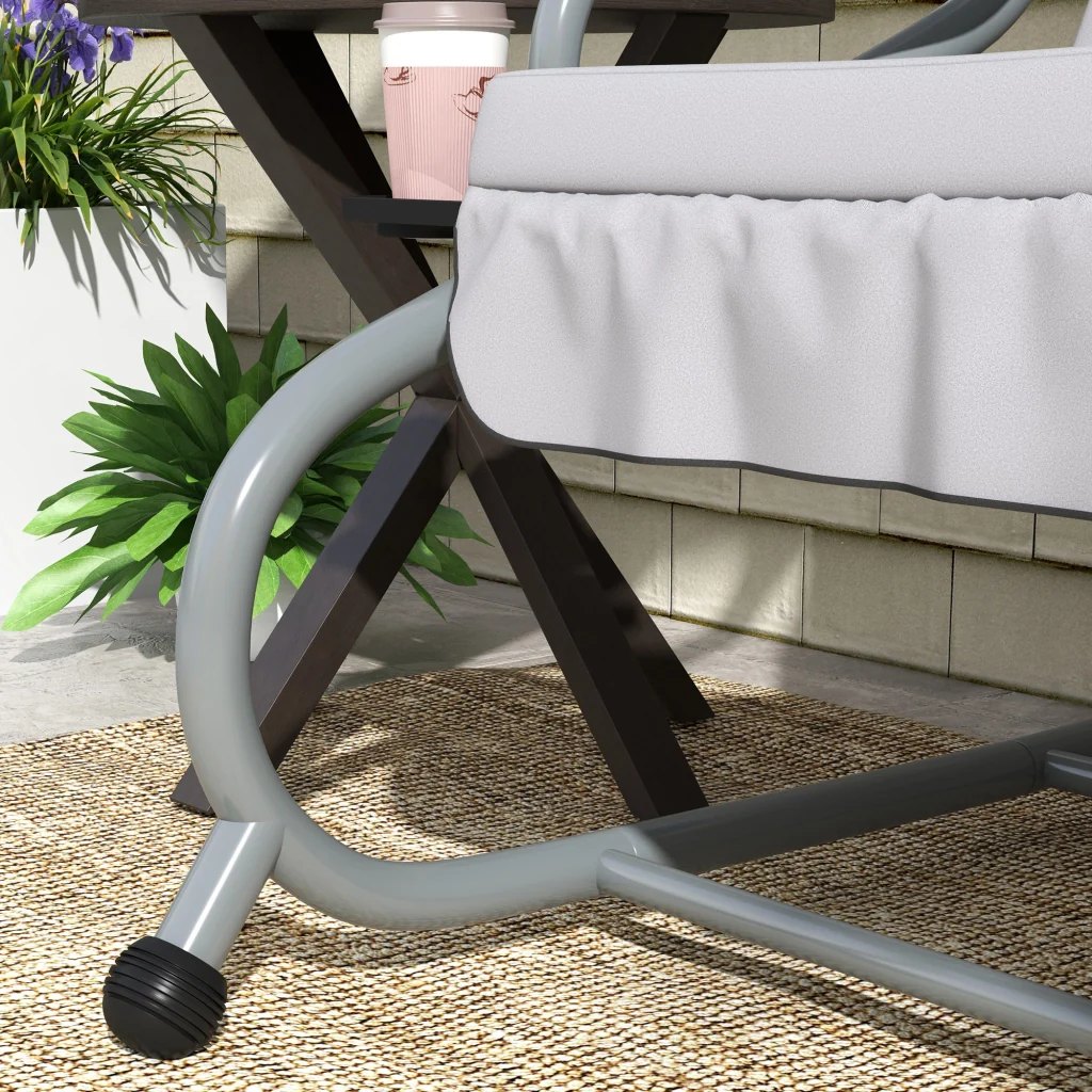 2-in-1 Tetto Inclinabile Multifunzione Alta Resistenza Carico 340kg 200×120×164cm Grigio - Image 8