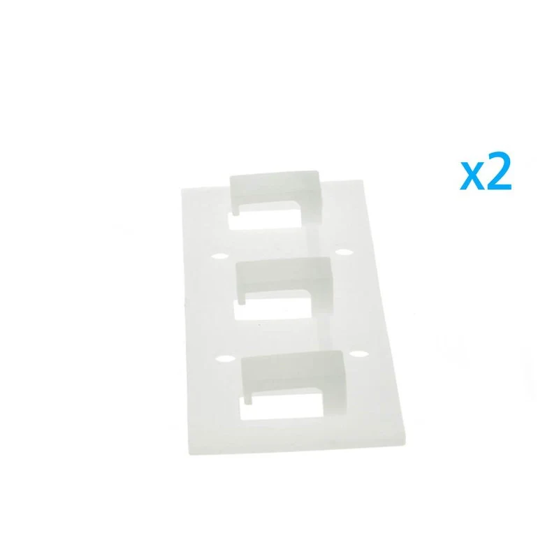 2 PZ Clip Fissaggio Lineare 3 Posizioni Passo 14x7mm per Bobina Striscia LED a Parete - Image 3