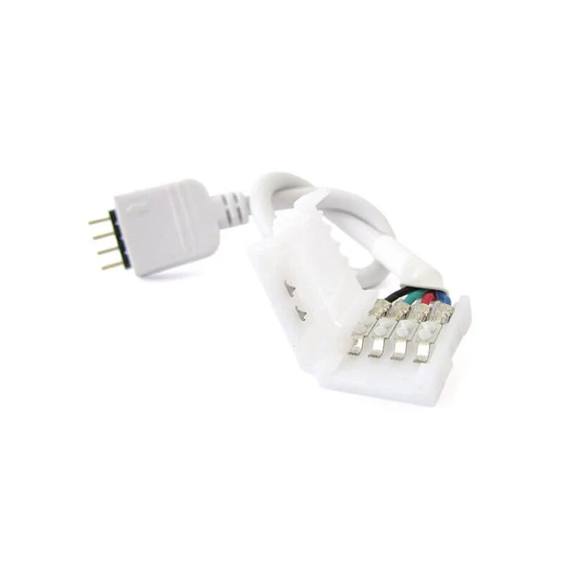 2 PZ Connettori Maschio 4 Pin Morsetto 10mm RGB per Chiusura Striscia Bobina LED - Image 2