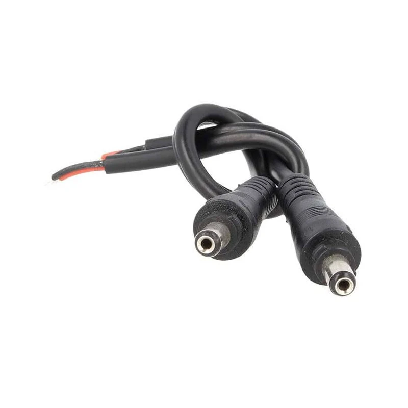2 PZ Connettori Spinotto Maschio DC con Blocco Sicurezza 5,5mm x 2,1mm Nero - Image 2