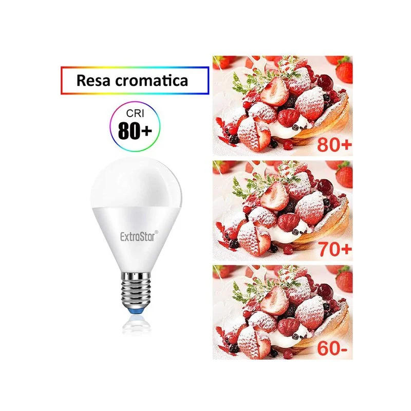 2 PZ Lampada A Led E14 P45 G45 8W Bianco Neutro 4200K 720 Lumen - Image 6