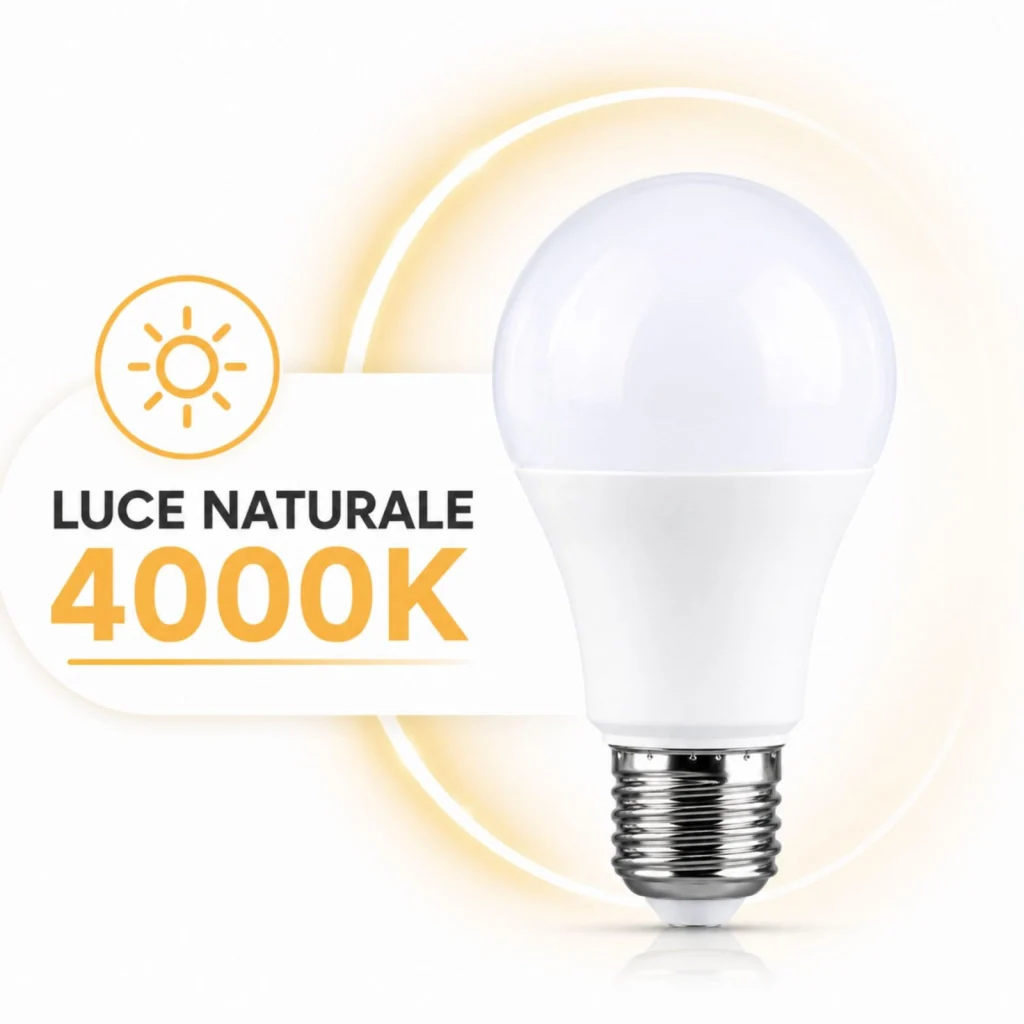 2 PZ Lampada Led E27 Dimmerabile Triac Dimmer 12W 220V 1050 Lumens, Disponibili 3000K 4000K 6000K (Bianco Neutro 4000K) - Image 3