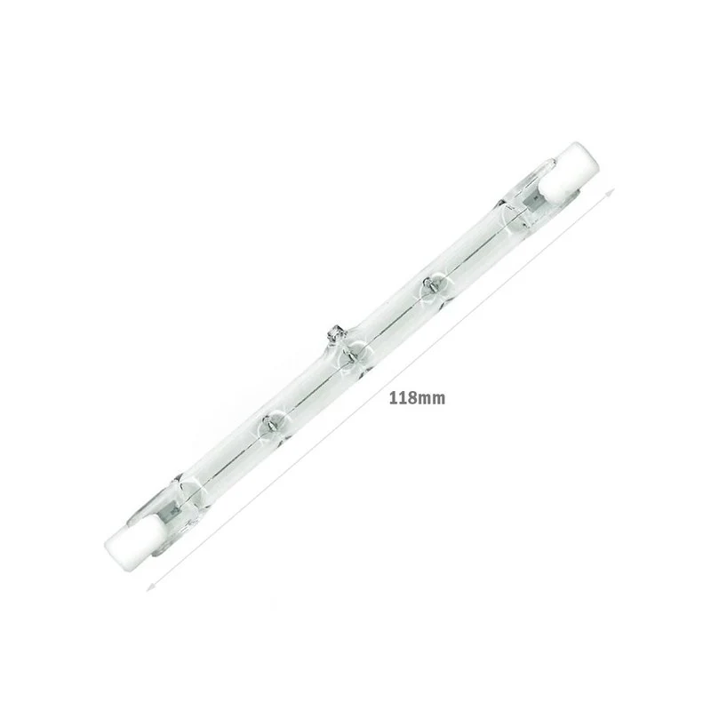2 PZ Lampade Alogene Dimmerabili R7S 118mm 120W 2215lm Bianco Caldo 2800K