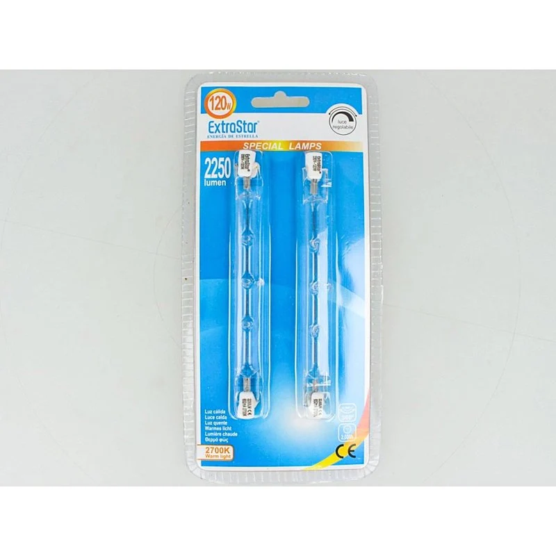 2 PZ Lampade Alogene Dimmerabili R7S 118mm 120W 2215lm Bianco Caldo 2800K - Image 2