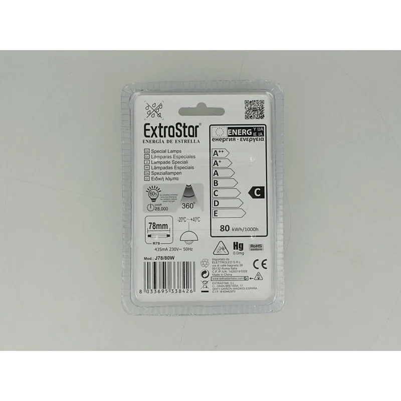 2 PZ Lampade Alogena Dimmerabile, Lampada R7S 78mm 80W 1375 Lumen Bianco Caldo 2800K - Image 3