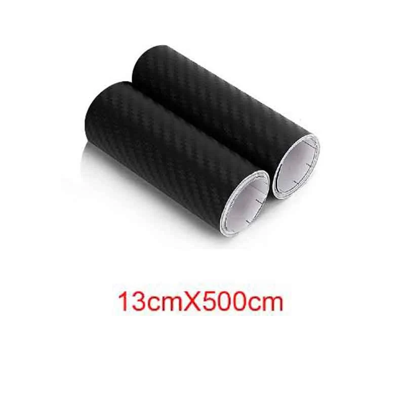 2 Rotoli Pellicola Adesiva Carbonio Nero 13cm x 500cm Effetto 5D per Auto e Moto - Image 2