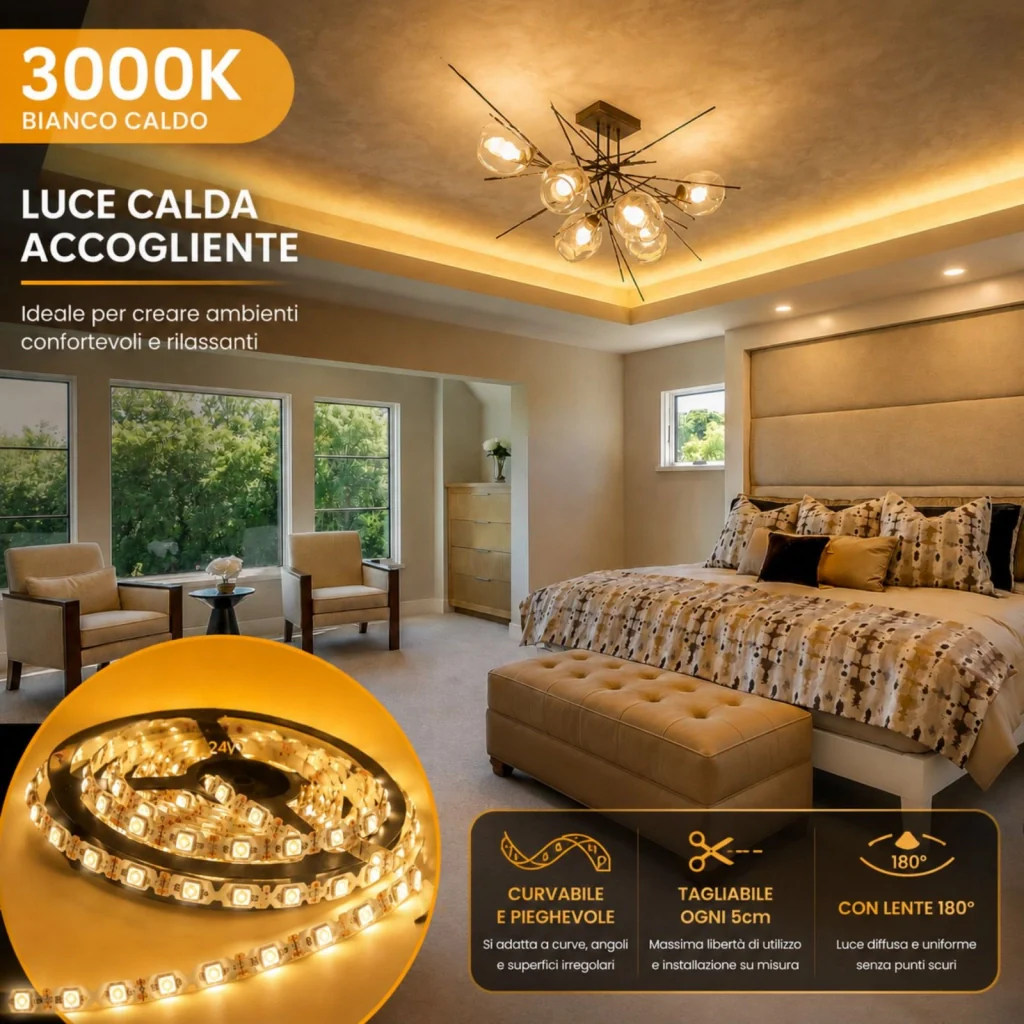 24V Bobina Striscia Led Curvabile Ripiegabile Bianco Caldo Con Lente 180 Gradi 20W/M 8mm 300 smd 6060 Per Cassone Pubblicitario Senza Ombra BL2454C MS12543 - Image 4
