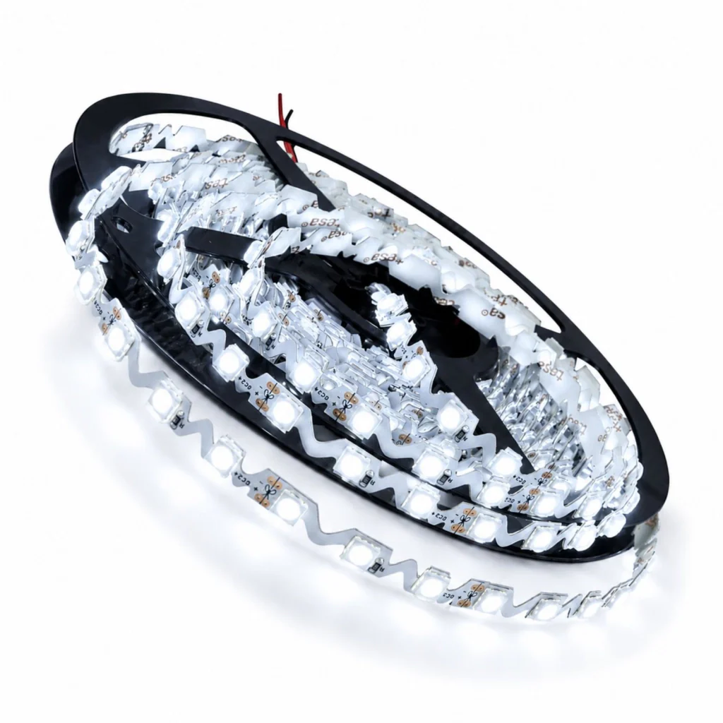 24V Bobina Striscia Led Curvabile Ripiegabile Bianco Freddo Con Lente 180 Gradi 20W/M 8mm 300 smd 6060 Per Cassone Pubblicitario Senza Ombra BL2454F MS12546