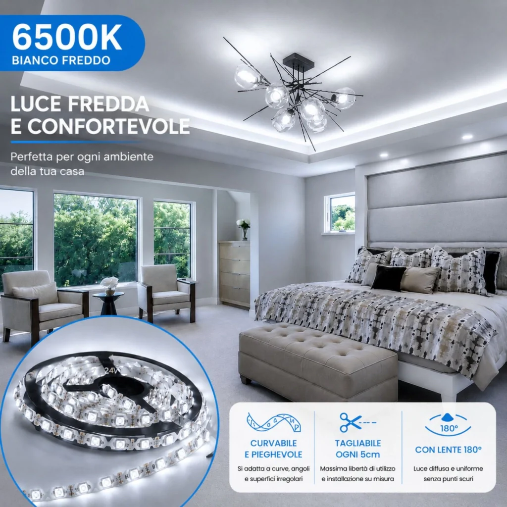 24V Bobina Striscia Led Curvabile Ripiegabile Bianco Freddo Con Lente 180 Gradi 20W/M 8mm 300 smd 6060 Per Cassone Pubblicitario Senza Ombra BL2454F MS12546 - Image 4