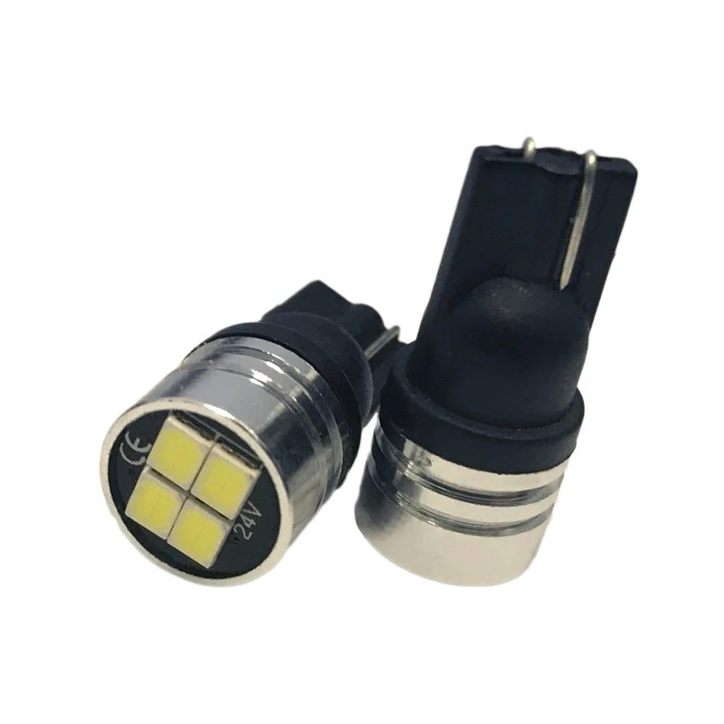 24V Lampada LED T10 W5W Arancione con 4 SMD 2835 Frontale No Polarità per Frecce Durata Garantita - Image 2