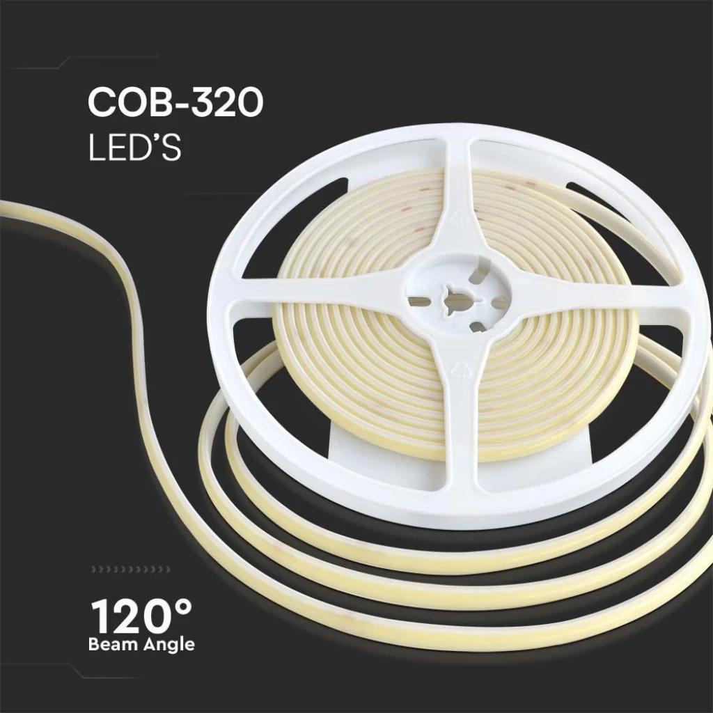 Strip LED COB-320 10W/m 5m 24V Colore Rosso IP67 10mm SKU-23141 - Image 4