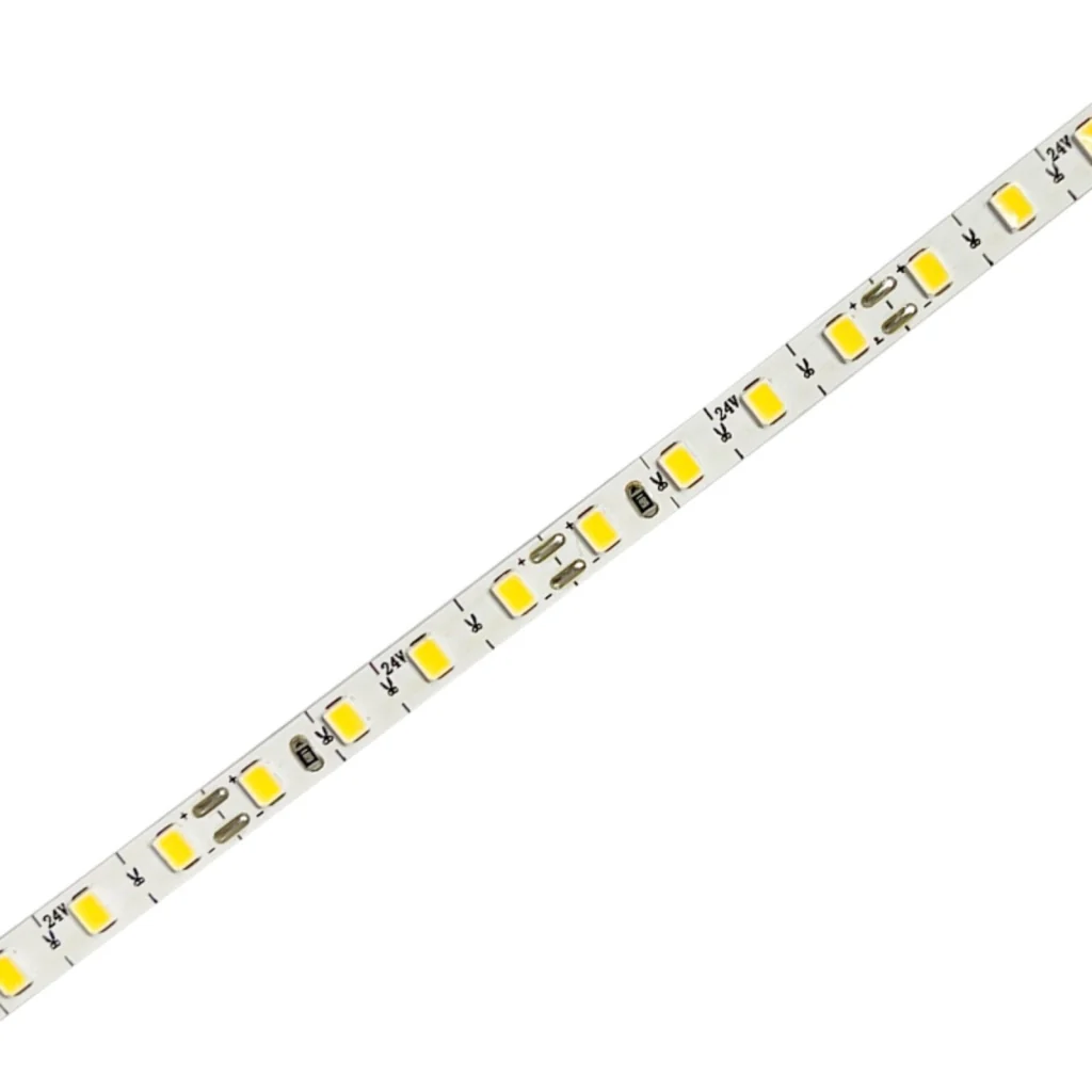 24V Striscia Led SMD Da 10 Metri, Slim da 5mm 8W/M, 110lm/W 120SMD/M, Bianco Freddo 6500K, Tagliabile Ogni Singolo Led da 8mm, Dimmerabile PWM, IP20, CRI>80