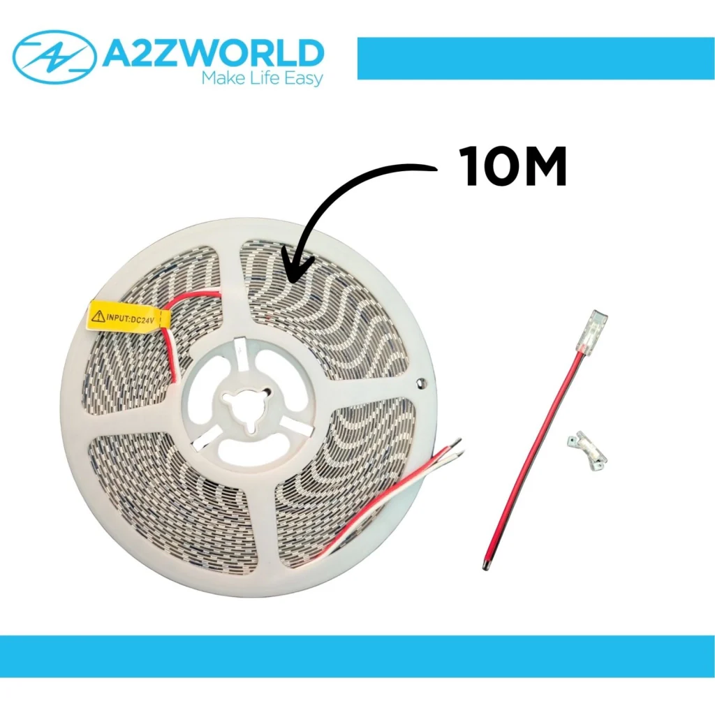 24V Striscia Led SMD Da 10 Metri, Slim da 5mm 8W/M, 110lm/W 120SMD/M, Bianco Neutro 4000K, Tagliabile Ogni Singolo Led da 8mm, Dimmerabile PWM, IP20, CRI>80 - Image 4