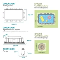26784NP - Piscina Prisma Metal Frame 300X175X80 Cm Con Pompa Filtro E Scaletta - Image 10