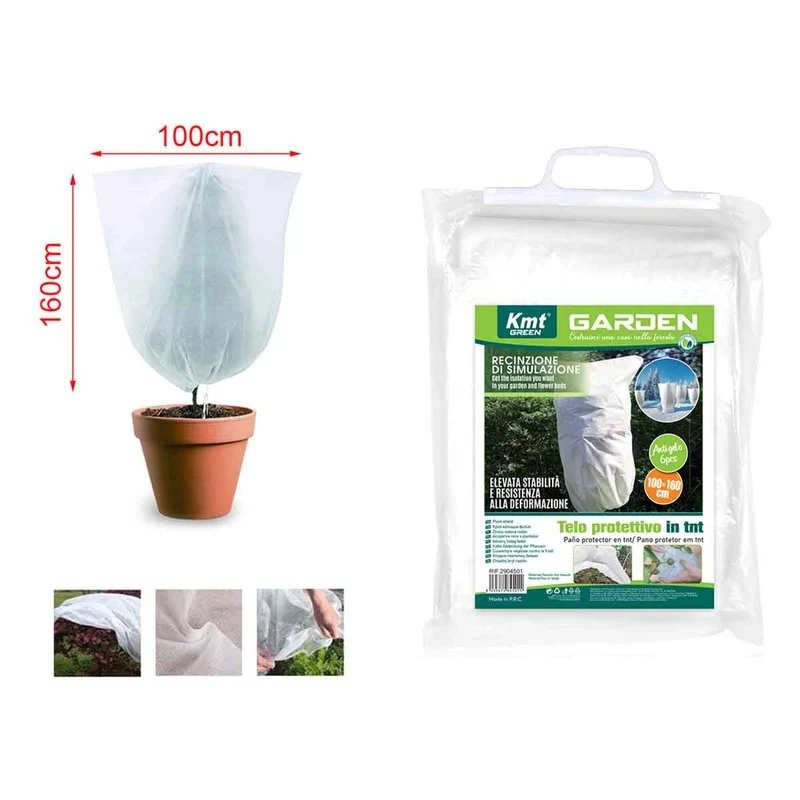 3 Pezzi Telo Protettivo Antigelo TNT per Piante Resistente e Stabile Protezione Freddo Intemperie 100x160cm - Image 3