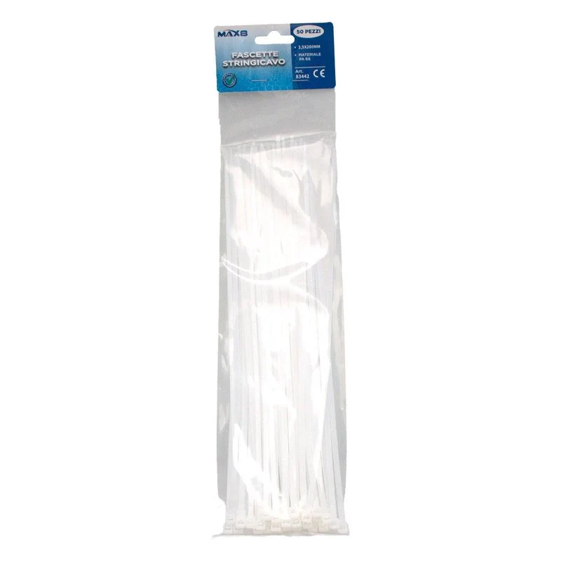 50 Pezzi Fascette Stringicavo Bianco 3,5 X 280 MM - Image 2