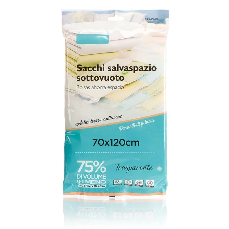 6 Pezzi Sacchetti Buste Sottovuoto Vestiti Trasparente 70X120cm - Image 3