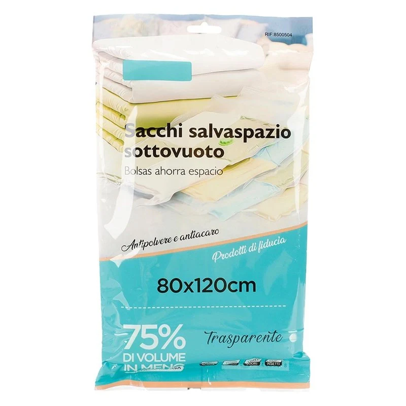 6 Pezzi Sacchetti Buste Sottovuoto Vestiti Trasparente 80X120cm - Image 3