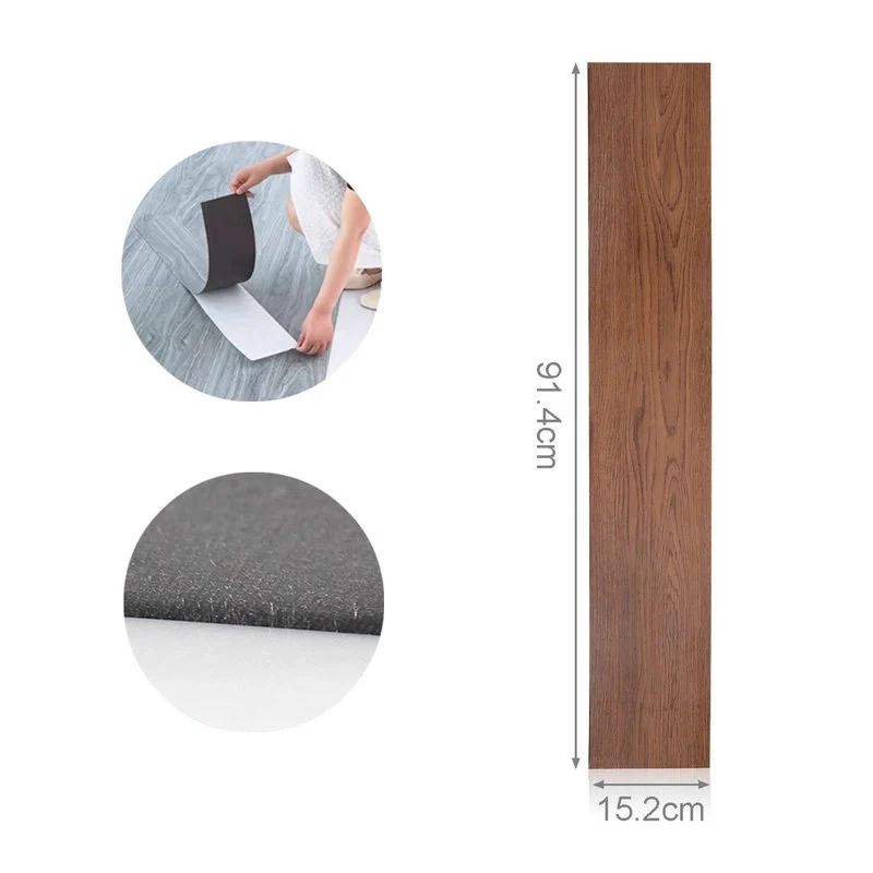 6 Piastrelle Adesive Pavimento in PVC Adesivo 914X152mm Effetto Legno Parquet - Image 3