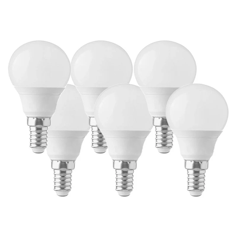 6 PZ Lampada A Led E14 P45 5,5W Bianco Neutro 4000K Forma Bulbo 180 Gradi 220V SKU-2734 - Image 2