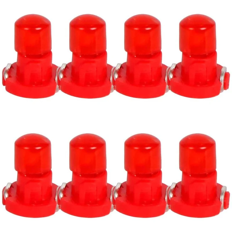 8 Pezzi Lampada Led T3 1 COB 12V 0.6W 40lm Luce Rossa 17mm Luci Cruscotti e Strumentazioni