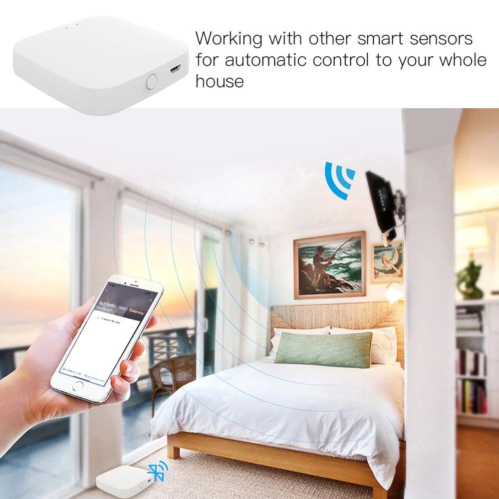 Gateway, Bluetooth BLE Mesh, TUYA, Smart Life, 1A, 5V 61X61X16mm, IP20, SHB1001 - Image 3