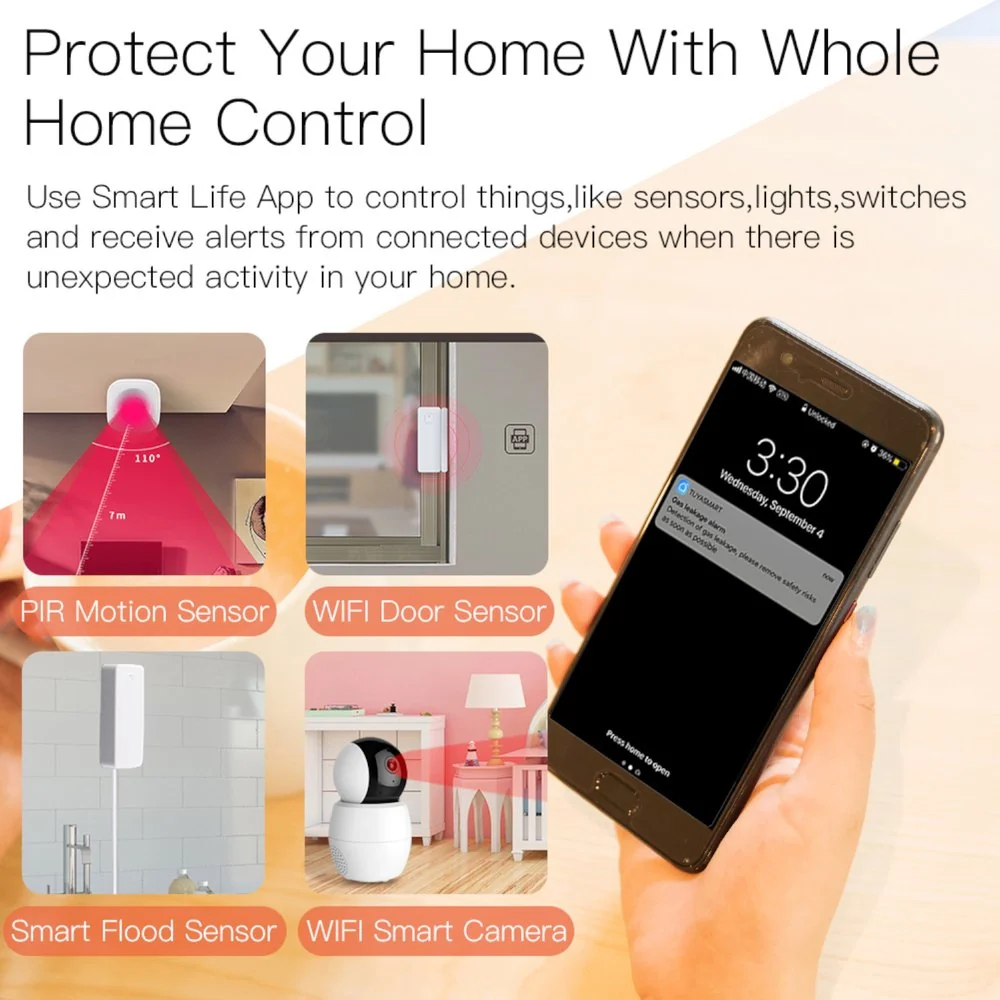 Gateway HUB Protocollo ZigBee 3.0, WIFI 2.4G TUYA, Smart Life, Bianco, 65X65X15mm - Image 5