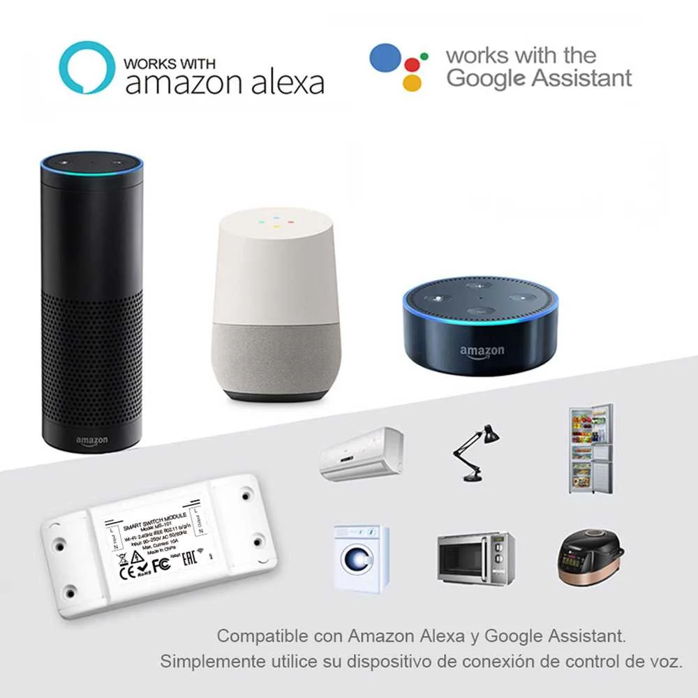 Interruttore WIFI 10A WIFI 2.4G TUYA, Smart Life 10A AC 90-250V 50/60HZ 2200W - Image 5