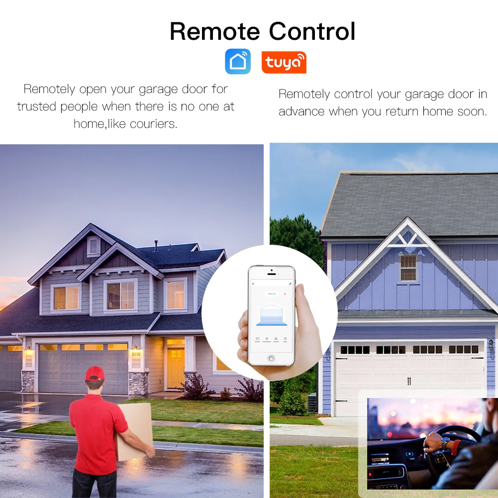 Kit Smart WIFI Garage Opener Apri Saracinesca Serrande Cancello WIFI 2.4G TUYA, Smart Life AC 100-250V 50/60HZ IP20 - Image 2