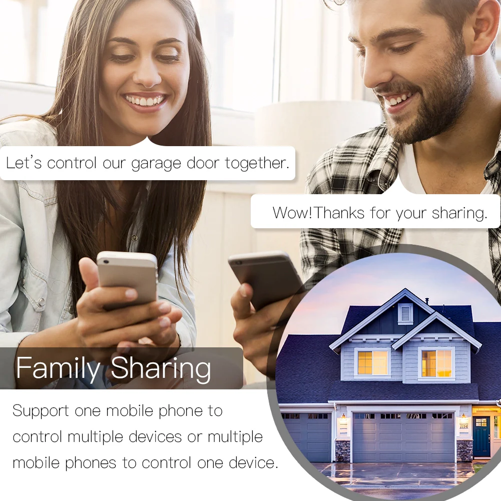 Kit Smart WIFI Garage Opener Apri Saracinesca Serrande Cancello WIFI 2.4G TUYA, Smart Life AC 100-250V 50/60HZ IP20 - Image 5