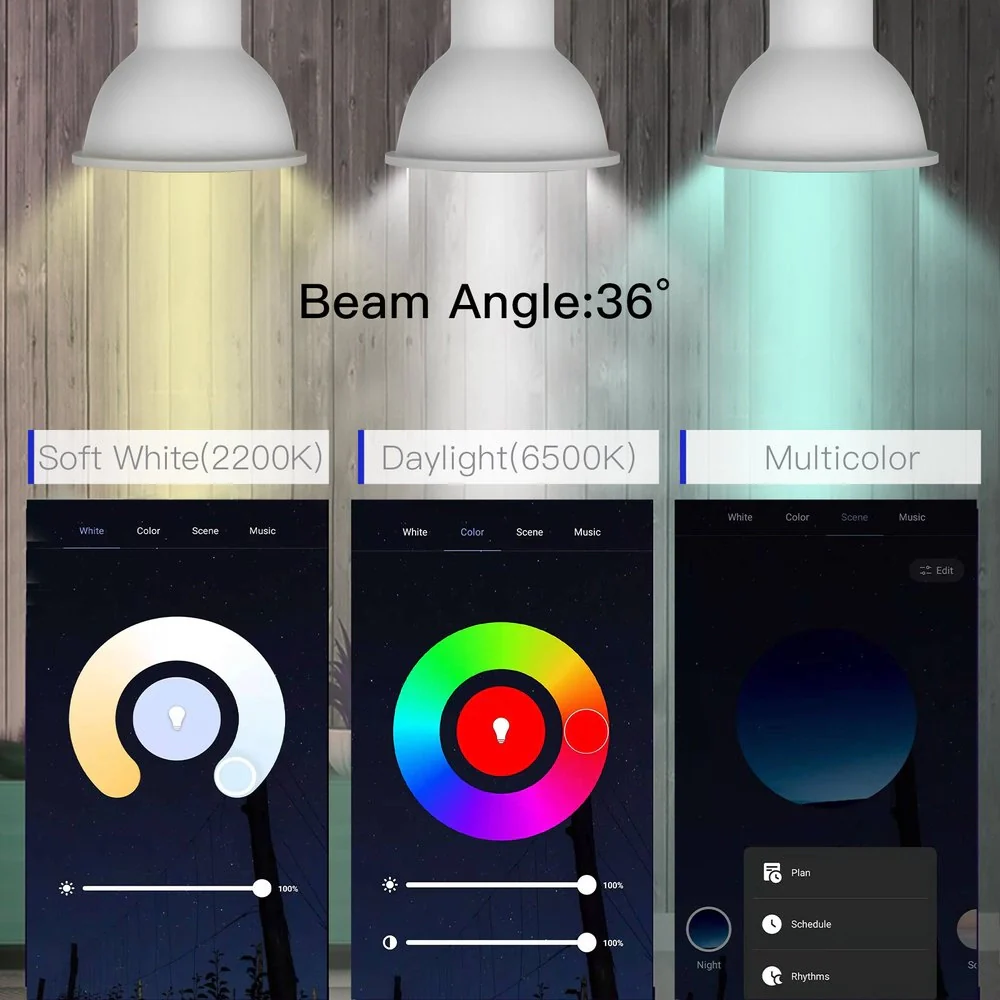 Lampada Led GU10, ZigBee 3.0, RGB+CW, TUYA, Smart Life, AC 90-250V, 50/60HZ, 5W, 50X55mm, IP20, SHZ61005 - Image 3
