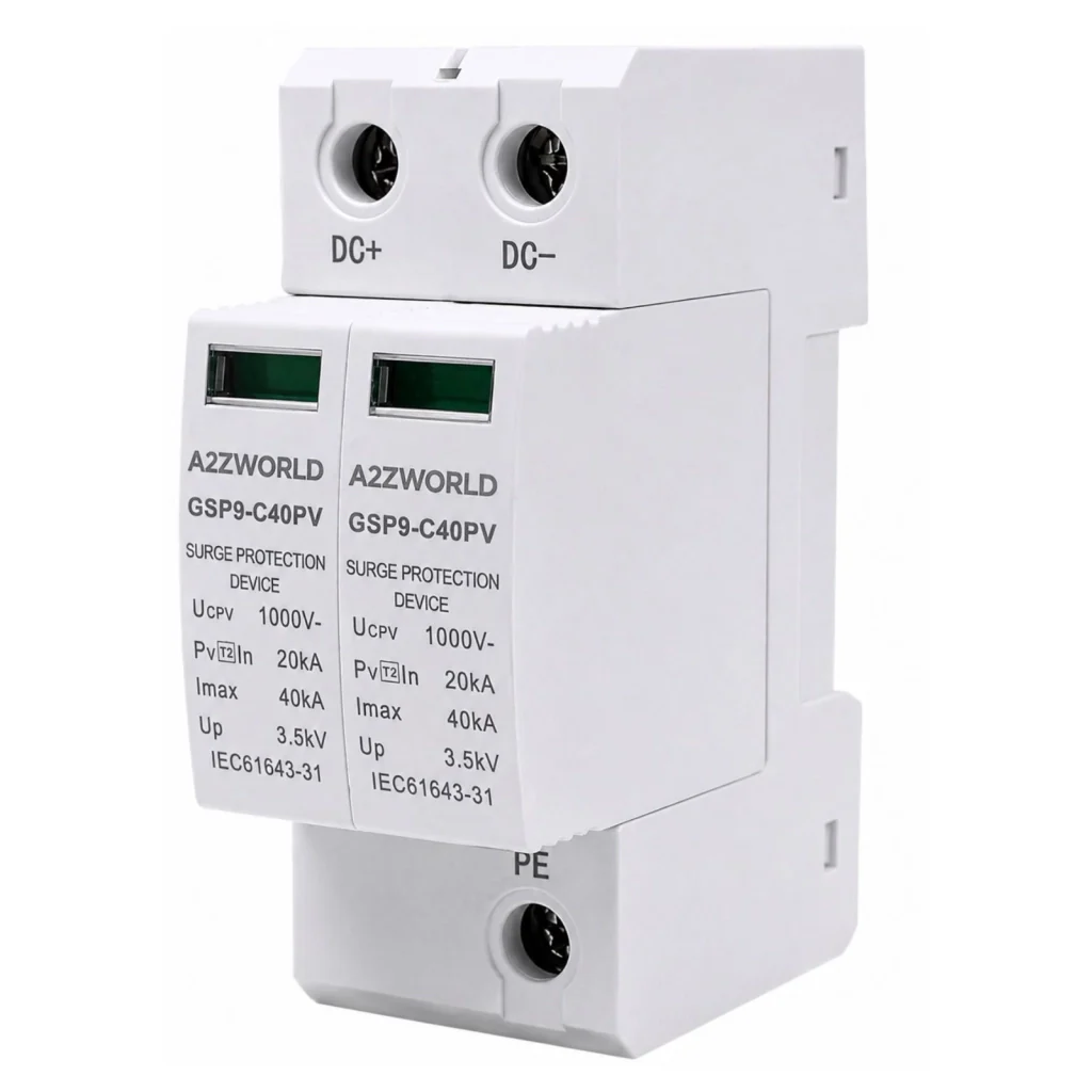A2ZWORLD SPD Scaricatore di Sovratensione DC 1000V 2P 2M 40kA IP20 - Image 6