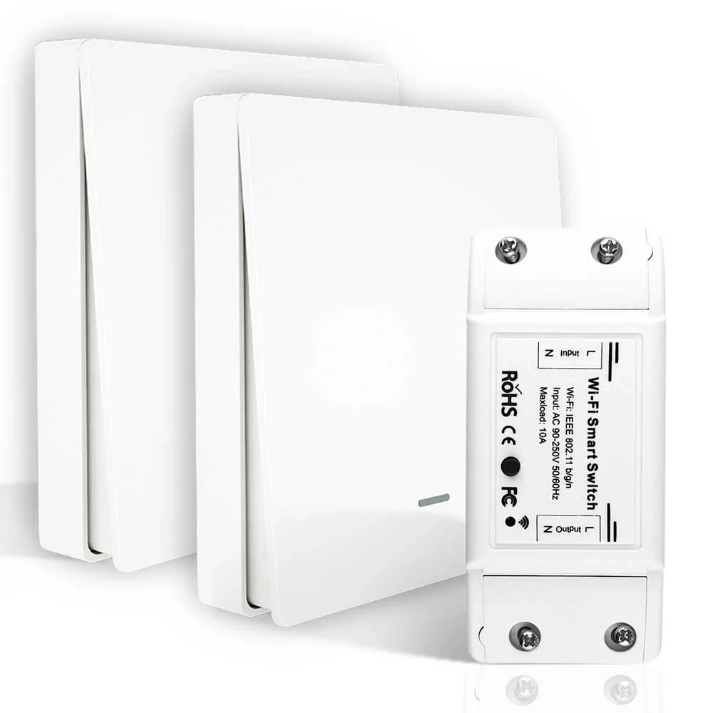 Telecomando Interruttore 1 Tasto, RF 433MHz, TUYA, Smart Life, 3V Con Pile CR2032, 86x86x16mm, IP20, SH4491 - Image 5