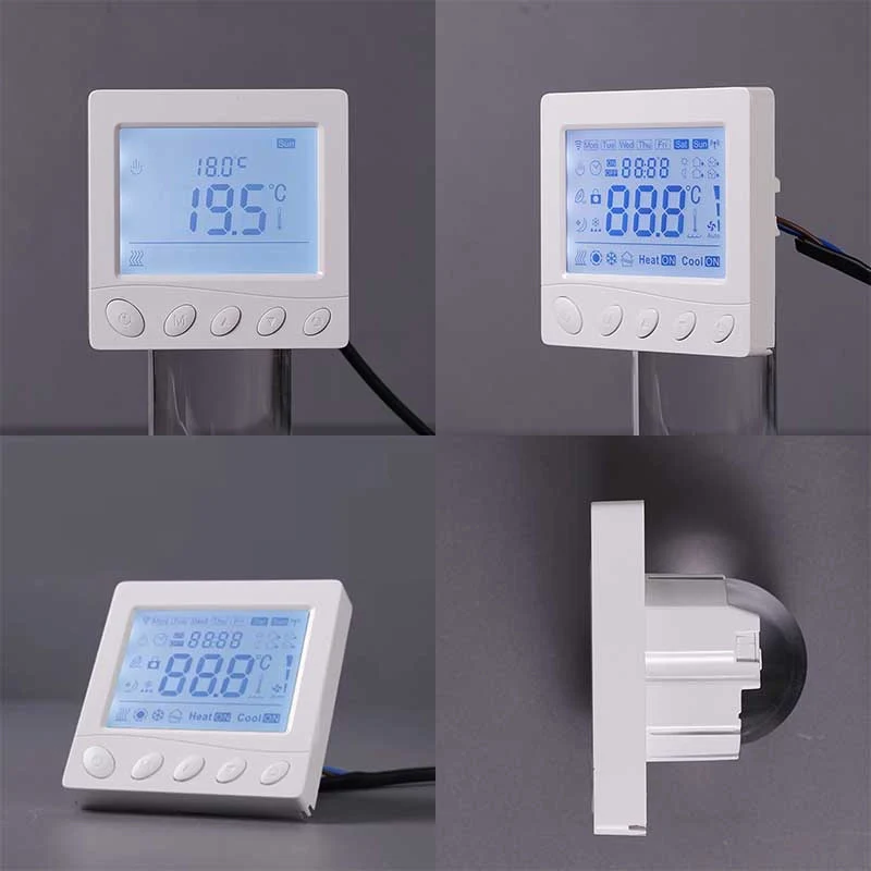 Termostato WIFI Con Bottone Protocollo WIFI 2.4G TUYA, Smart Life Quadrata Compatibile Con Scatola 502 Riscaldamento Caldaia a Gas Bianco 5A 95-240V IP20 - Image 6