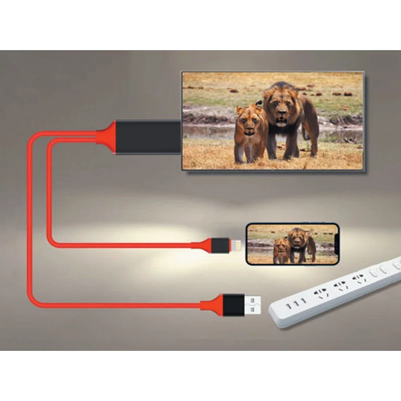 Adattatore Da Lightning A HDMI HDTV Cavo 2 Metri Per Smartphone Android A TV Monitor Proiettore - Image 5