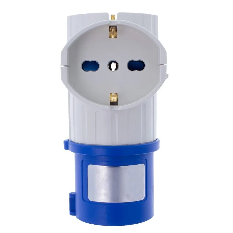 Adattatore Spina Industriale CEE 2P+T 16A 250V + 3 Prese Schuko/Bipasso/EU - Image 2