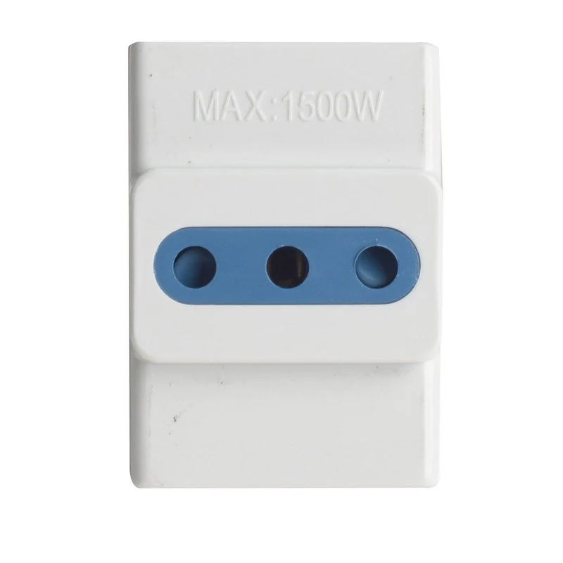 Adattatore Tripla Spina Elettrica 2P+T 10A con 3 Presa 10A 2P+T 250V Max 1500W Bianco - Image 3
