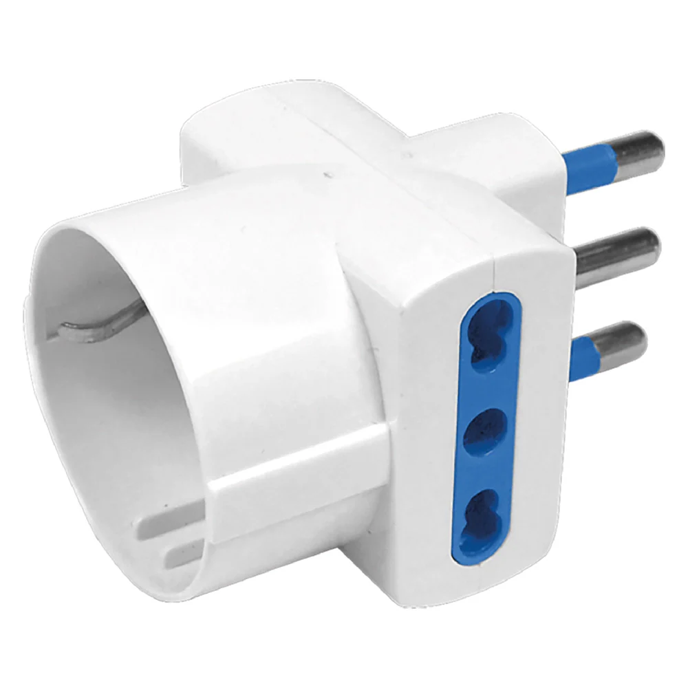 ADATTATORE TRIPLO art.CE38B - spina 2P + T 16A (scatola appendibile)  - NOVAITALIA