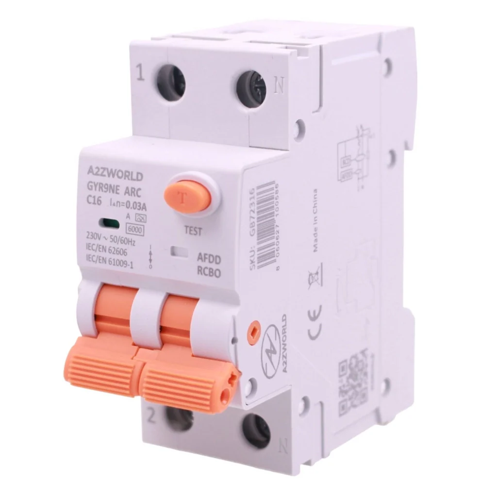 AFDD+RCBO Interruttore Antiincendio, Magnetotermico Differenziale con Rilevamento Di Arco Elettrico, Tipo A Curva C, 1P+N 2M 6000A 30mA, AC 220V Doppia Leva,GYR9NE-ARC,10A 16A 20A 25A 32A 40A (C16A) - Image 3