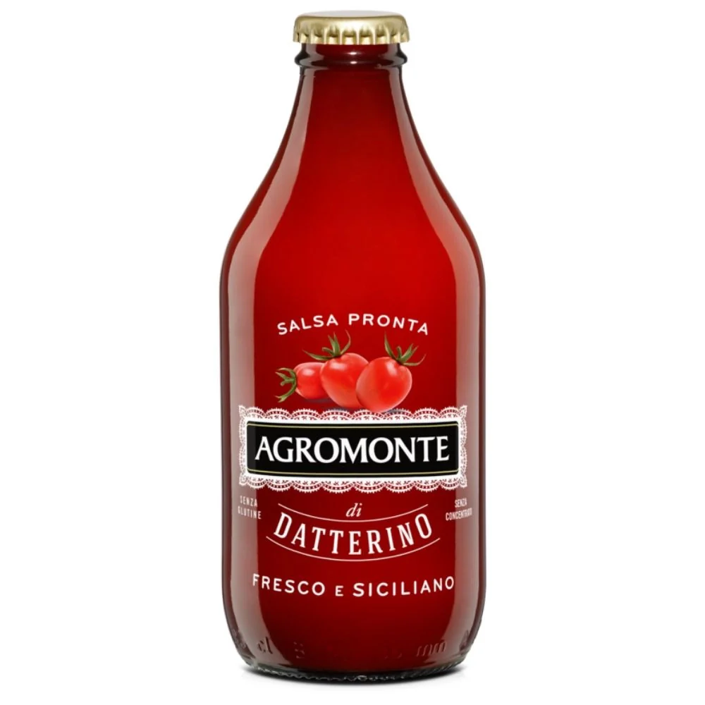 Agromonte salsa pronta di pomodoro datterino multipack da 6 bottiglie da 330 grammi ciascuna - Image 2