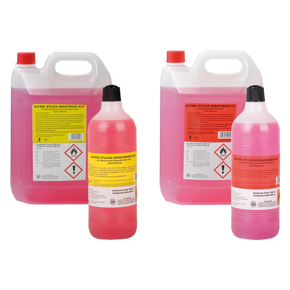 ALCOOL ETILICO DENATURATO 90% vol. - Lt. 1- 12 pezzi  - SPRINTCHIMICA