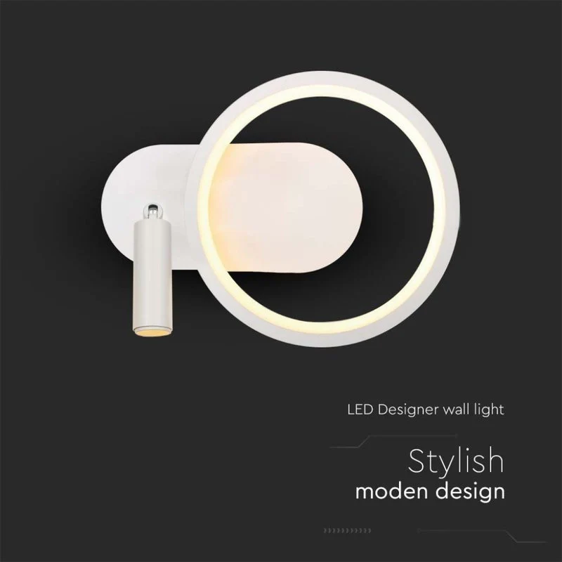 Applique Lampada LED da Muro 14W 250*100*180mm in Metallo Colore Bianco 4000K SKU-14982 - Image 5