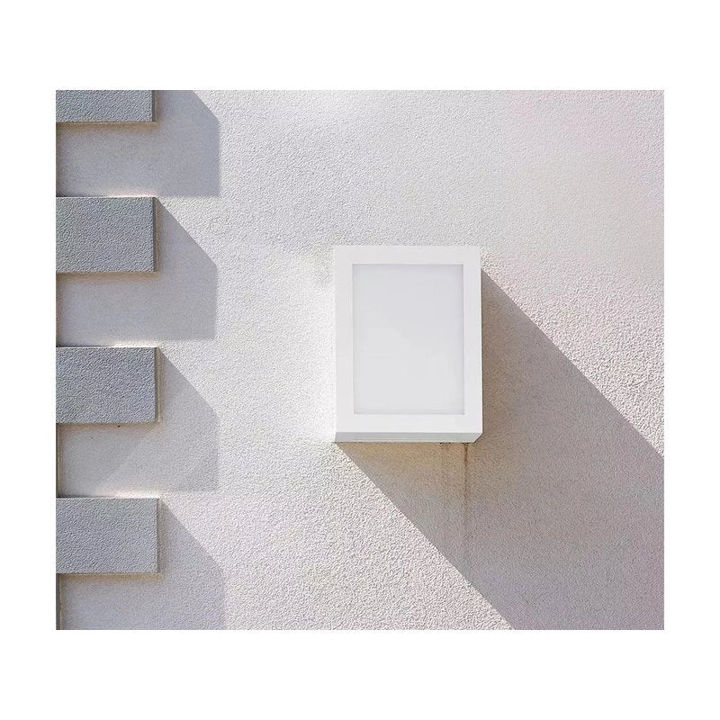 Applique Lampada Led Da Muro Parete a Lanterna 12W 3000K Carcassa Bianca IP65 360 Gradi SKU-8334 - Image 6