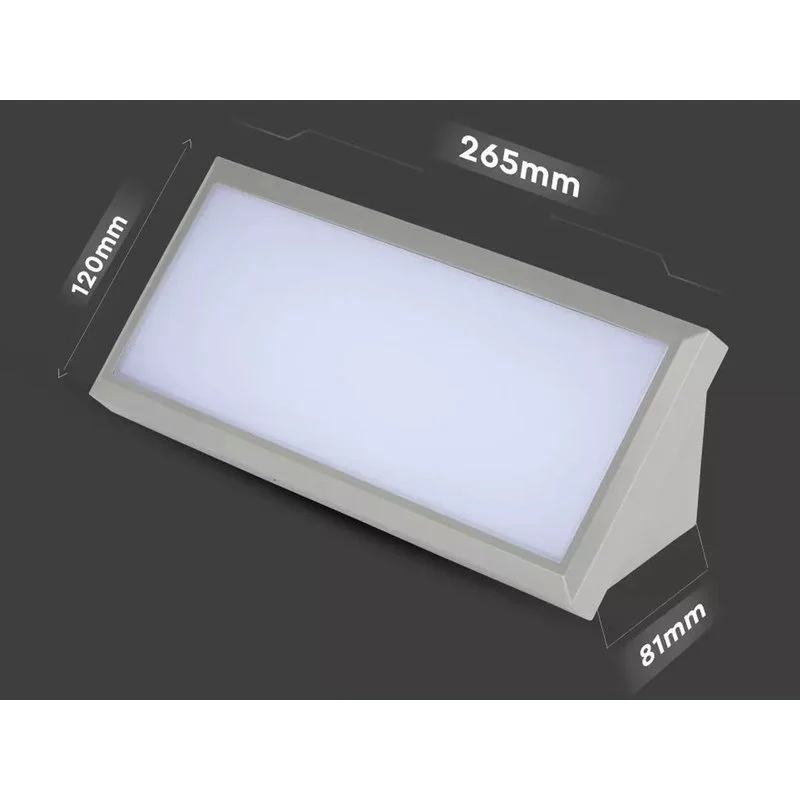 Applique Lampada Led Da Parete Angolare 12W Colore Grigio 3000K IP65 Luce Indiretto SKU-218233 - Image 3