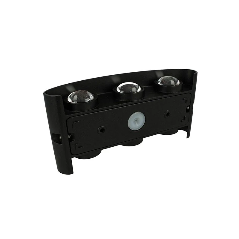 Applique Led Da Parete 6W Caldo 3000K Carcassa Nera Doppio Illuminazione Up-Down IP54 SKU-218615 - Image 3