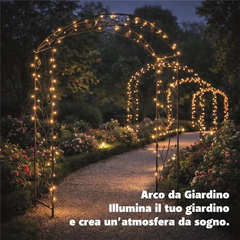 ARCO ANDERSON GRIGIO ANTICO IN ACCIAIO VERNICIATO A POLVERE 135 X 47,5 X H230CM - Image 3