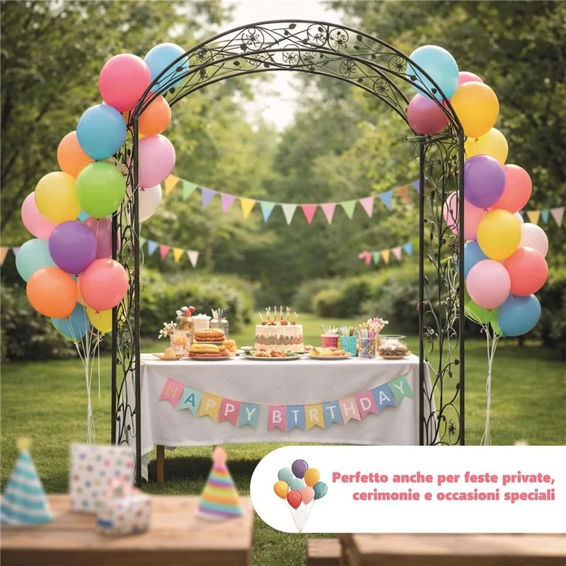 ARCO ANDERSON GRIGIO ANTICO IN ACCIAIO VERNICIATO A POLVERE 135 X 47,5 X H230CM - Image 5