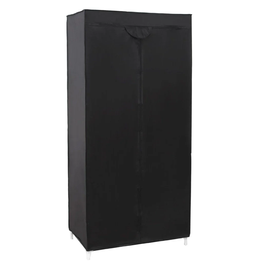 Armadio in tessuto contenitore nero 160 cm 2012030 - Image 3