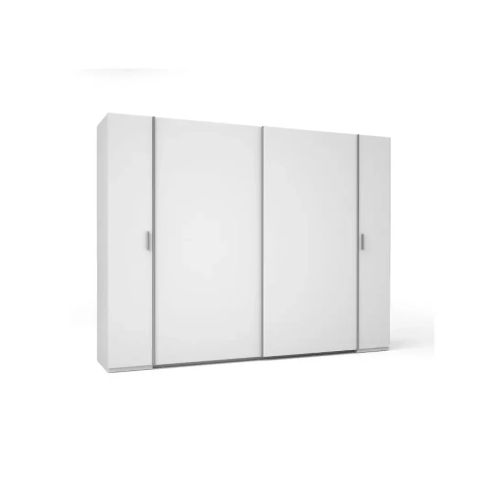 Armadio 4 porte STAR – Bianco – Con guardaroba integrato – L264 cm