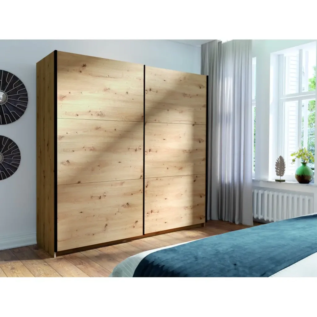 Armadio ARSALA 150 cm in quercia artigianale – 2 porte scorrevoli - Image 5